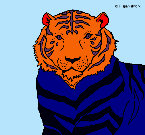 Dibujo Tigre pintado por AndreaGGM