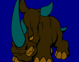 Dibujo Rinoceronte II pintado por irun