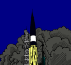 Dibujo Lanzamiento cohete pintado por Steven111