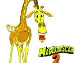 Dibujo Madagascar 2 Melman pintado por agelica