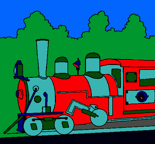 Dibujo Locomotora pintado por haplo