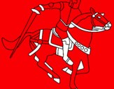 Dibujo Caballero a caballo IV pintado por pilon
