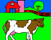 Dibujo Vaca pasturando pintado por igghgfgdg