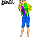 Dibujo Barbie con look casual pintado por cochinamonon