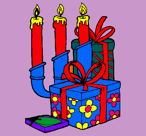 Candelabro y regalos