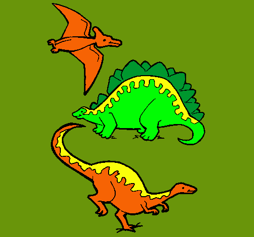 Tres clases de dinosaurios