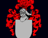 Dibujo Escudo de armas y casco pintado por chalotin