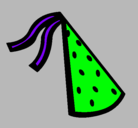 Dibujo Sombrero de cumpleaños pintado por pelito