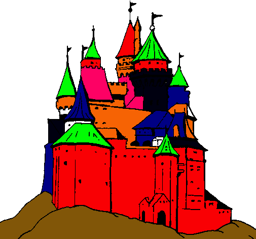Dibujo Castillo medieval pintado por Playmobil