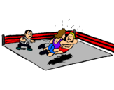 Dibujo Lucha en el ring pintado por carlospign