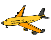 Dibujo Avión de pasajeros pintado por avioncito
