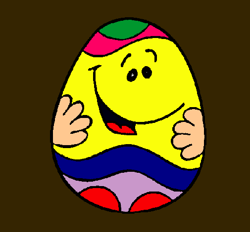 Dibujo Huevo de pascua feliz pintado por Ruggero