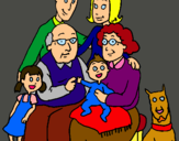Dibujo Familia pintado por eseareina