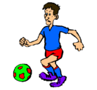 Dibujo Jugador de fútbol pintado por maichel
