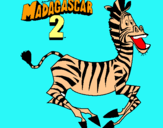 Dibujo Madagascar 2 Marty pintado por ssssssssssss