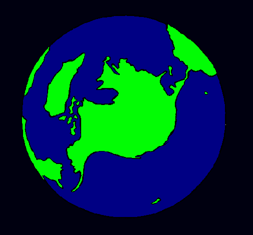 Dibujo Planeta Tierra pintado por aguilar