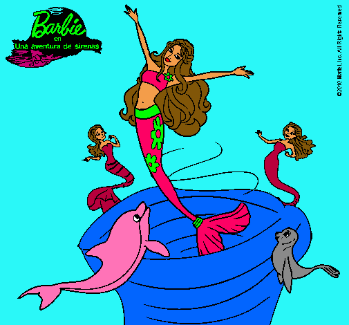 Barbie sirena contenta