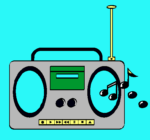 Dibujo Radio cassette 2 pintado por javielito