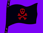 Dibujo Bandera pirata pintado por gera1234