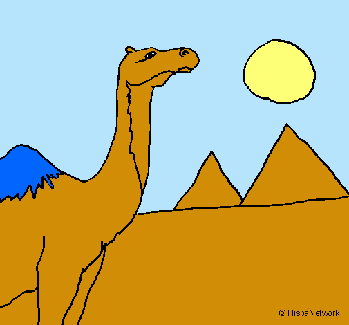 Dibujo Camello pintado por V-BLANCA