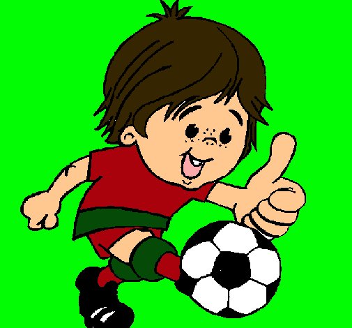 Dibujo Chico jugando a fútbol pintado por carlospign