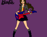 Dibujo Barbie guitarrista pintado por princess91