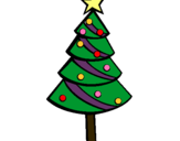 Dibujo Árbol de navidad II pintado por apela