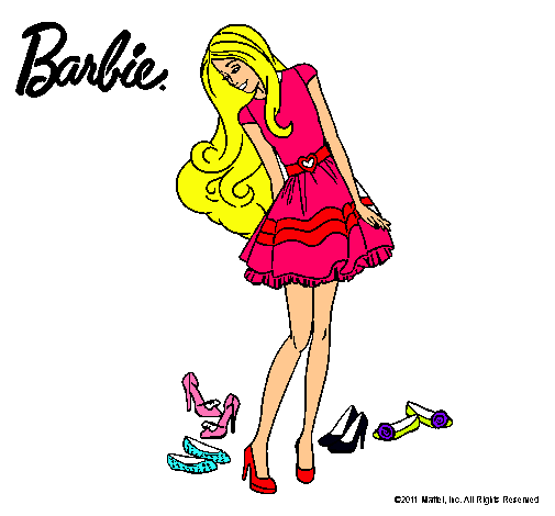 Barbie y su colección de zapatos