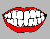 Dibujo Boca y dientes pintado por lucia115