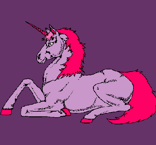 Dibujo Unicornio sentado pintado por nikolle