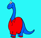 Dibujo Diplodocus con camisa pintado por 999999999999