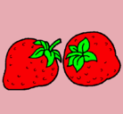 Dibujo fresas pintado por frutilla 