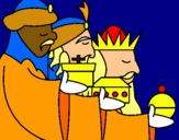 Dibujo Los Reyes Magos 3 pintado por rociosm