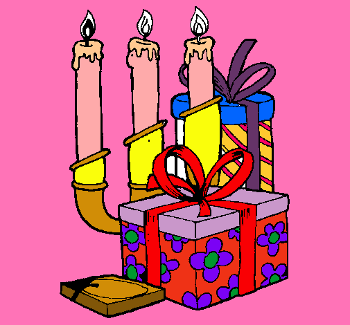 Candelabro y regalos