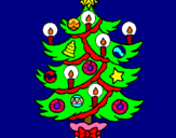 Dibujo Árbol de navidad con velas pintado por amira