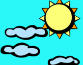 Dibujo Sol y nubes 2 pintado por joander