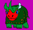 Dibujo Rinoceronte pintado por HASBIO