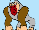 Dibujo Gorila pintado por lilipvillega