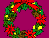 Dibujo Corona de flores navideña pintado por soptiagoogle