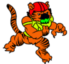 Dibujo Jugador tigre pintado por ferosita4-