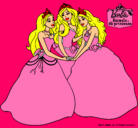 Dibujo Barbie y sus amigas princesas pintado por CORAIMA_DI