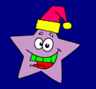 Dibujo estrella de navidad pintado por SICART