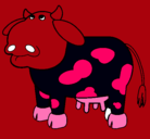 Dibujo Vaca pensativa pintado por eriakk