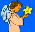 Dibujo Ángel y estrella pintado por Elisa95