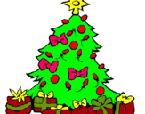 Dibujo Árbol de navidad pintado por zairalove