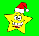 Dibujo estrella de navidad pintado por heitor