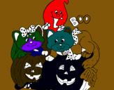 Dibujo Halloween pintado por gerson