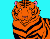 Dibujo Tigre pintado por irenehindi