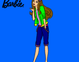 Dibujo Barbie con look casual pintado por RATON