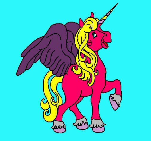 Unicornio con alas